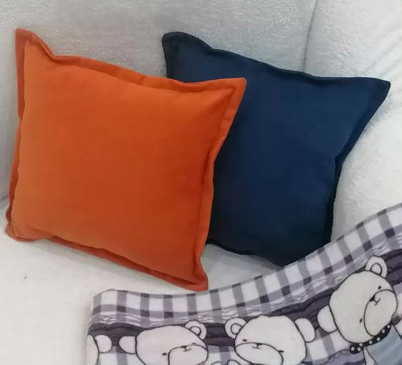 Декоративная подушка на диван 1 шт синий цвет ОПТ фото 3