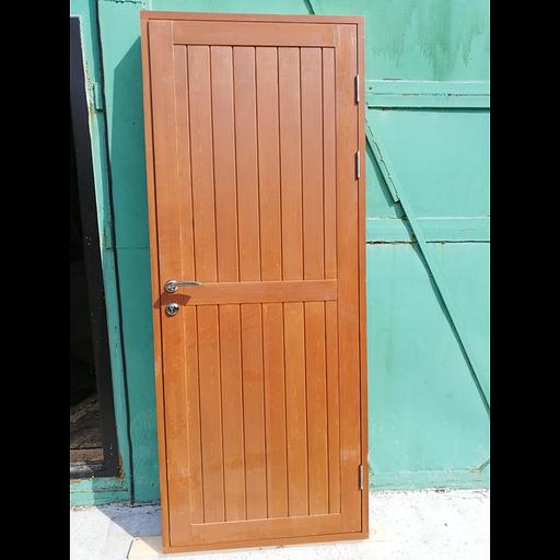 Дверь утеплённая 2200×880 мм цвет «8007» фото 1