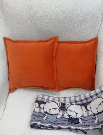 Декоративная подушка на диван 1 шт оранжевый цвет ОПТ фото 2