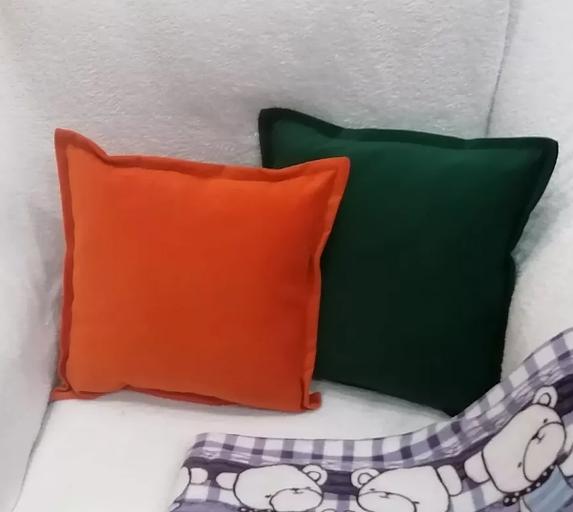 Декоративная подушка на диван 1 шт оранжевый цвет ОПТ фото 4