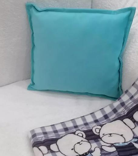 Декоративная подушка на диван 1 шт голубой цвет ОПТ фото 1