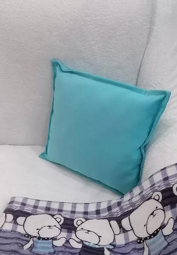 Декоративная подушка на диван 1 шт голубой цвет ОПТ фото 2