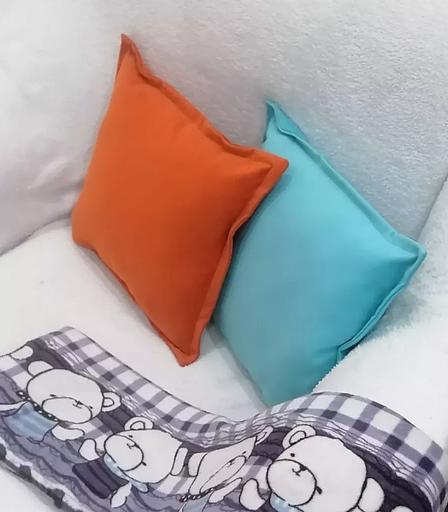 Декоративная подушка на диван 1 шт голубой цвет ОПТ фото 6