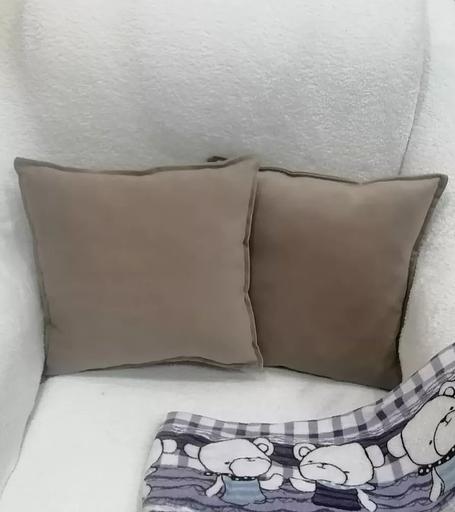 Декоративная подушка на диван 1 шт бежевый цвет ОПТ фото 2