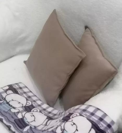 Декоративная подушка на диван 1 шт бежевый цвет ОПТ фото 5