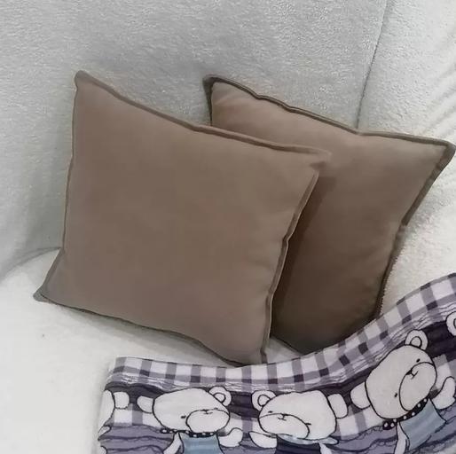 Декоративная подушка на диван 1 шт бежевый цвет ОПТ фото 7