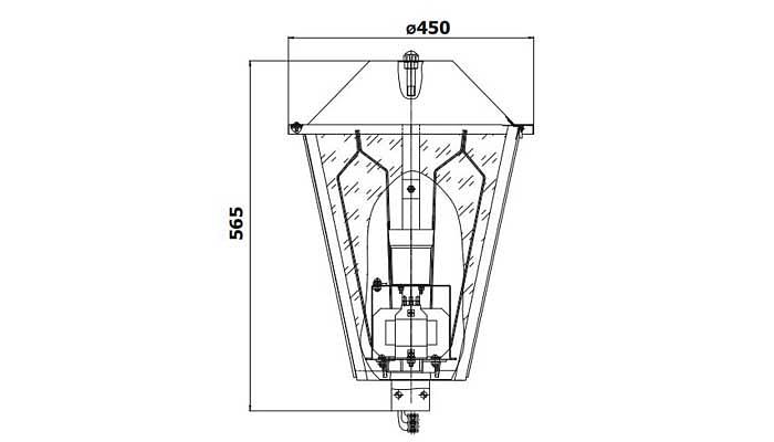 Светильник парковый НТУ 05-150-413 «Пушкинский» фото 3