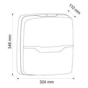 Dispenser for sheet paper towels Z fold “MERIDA HARMONY” ABS plastic фото 3