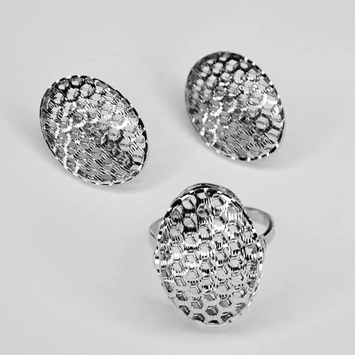 Silver Moon Silver earrings 925 rounded фото 4