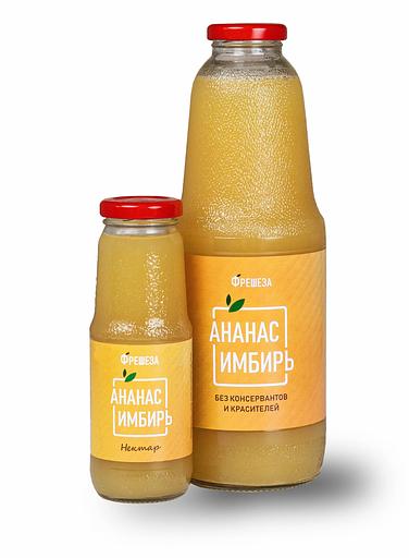 Натуральный нектар «Фрешеза» с ананасом и имбирём, опт фото 1