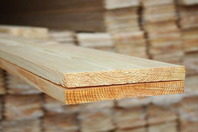 Доска строганая «Planed board» лиственница С 12-48/70-148/3-6 см, опт фото 1