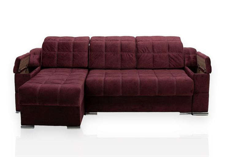 Диван угловой диван Майами 245х100 см, бордовый, Опт фото 1