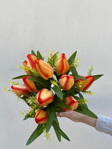 Искусственные цветы ПластЦвет «Тюльпаны» 40 см ОПТ фото 1