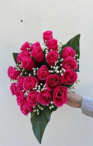 Искусственные цветы ПластЦвет «Букет роз 2» ОПТ фото 1