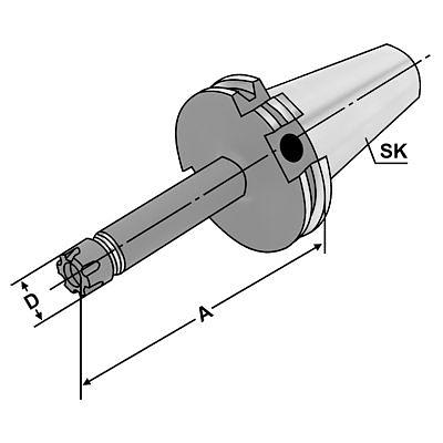 Цанговый патрон с хвостовиком SK 30-1/10-100 ER16-Mini фото 2