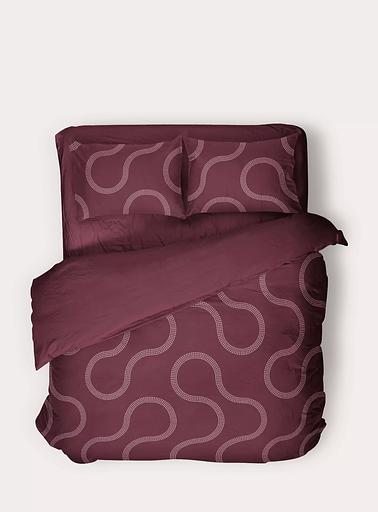 Комплект постельного белья Fjord, цвет винный с фьордом ОПТ фото 2