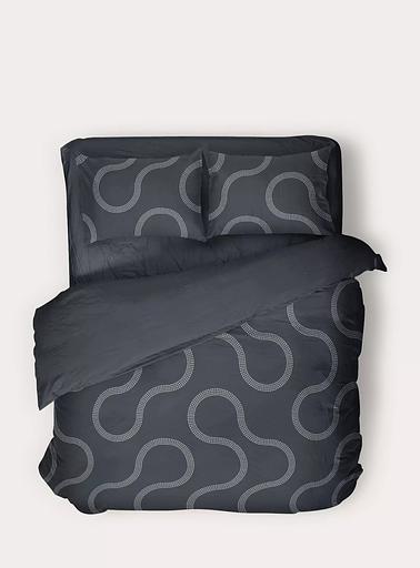 Комплект постельного белья Fjord, евро-размер, цвет антрацит с фьордом ОПТ фото 2