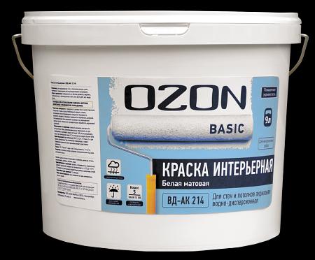 Краска для стен и потолков акриловая OZON Basic ВД-АК-214А-1,4 А опт фото 2