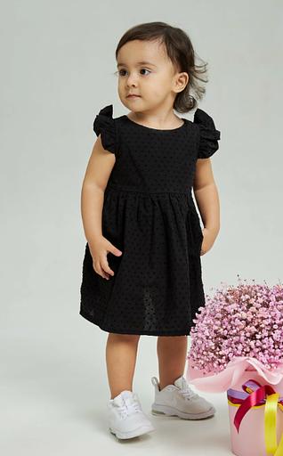 Платье для девочки с бантом цвет черный ОПТ фото 1