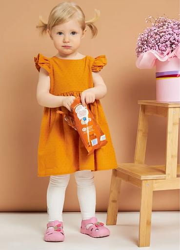 Платье для девочки с бантом цвет горчичный ОПТ фото 2