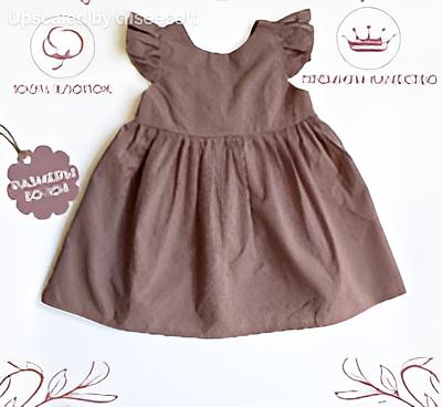 Платье для девочки с бантом цвет кофейный ОПТ фото 1