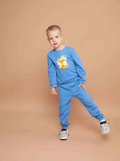 Джемпер детский цвет голубой ОПТ фото 2