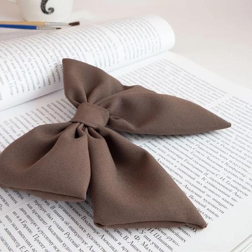 Заколка для волос Casanda Hey «Бантик» капучино, опт фото 2