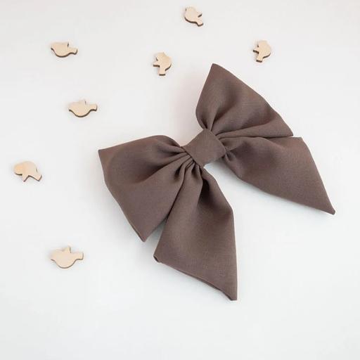 Заколка для волос Casanda Hey «Бантик» капучино, опт фото 3