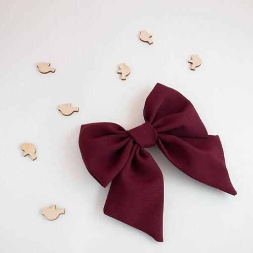 Заколка для волос Casanda Hey «Бантик» тёмная роза, опт фото 3