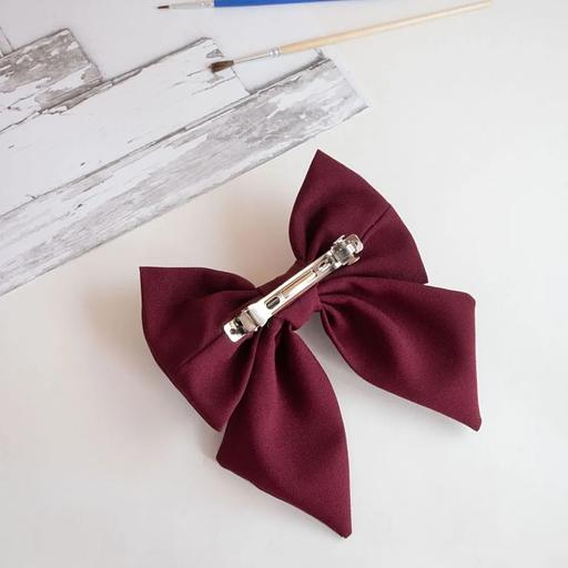 Заколка для волос Casanda Hey «Бантик» тёмная роза, опт фото 4