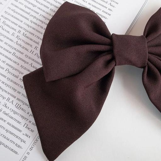 Заколка для волос Casanda Hey «Бантик» шоколадный, опт фото 1