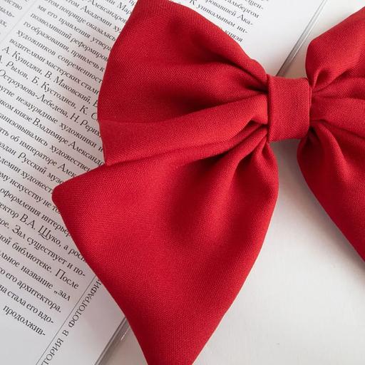 Заколка для волос Casanda Hey «Бантик» красная роза, опт фото 1