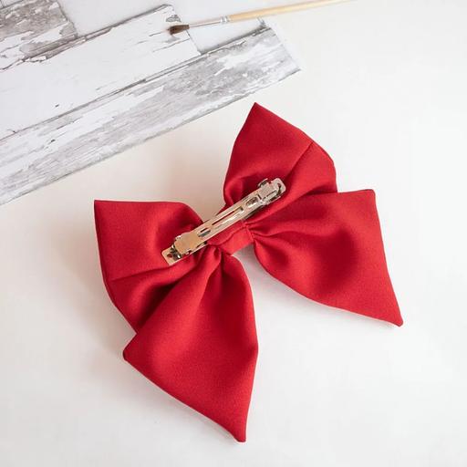 Заколка для волос Casanda Hey «Бантик» красная роза, опт фото 4