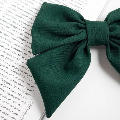 Заколка для волос Casanda Hey «Бантик» тёмный лес, опт фото 1