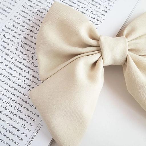 Заколка для волос Casanda Hey «Бантик» молочный, опт фото 1