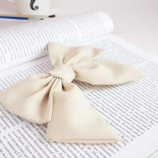 Заколка для волос Casanda Hey «Бантик» молочный, опт фото 2