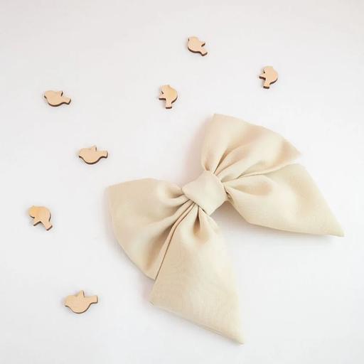 Заколка для волос Casanda Hey «Бантик» молочный, опт фото 3