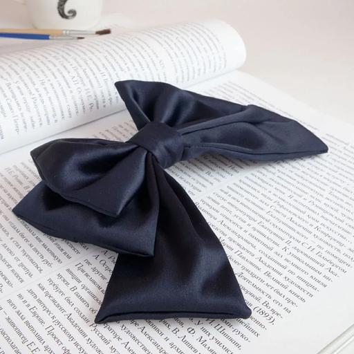 Заколка для волос Casanda Hey «Бантик» атласно-синий, опт фото 2