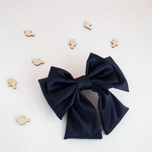 Заколка для волос Casanda Hey «Бантик» атласно-синий, опт фото 3