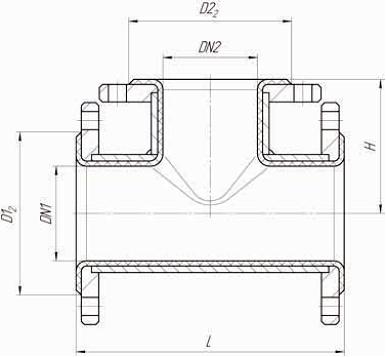 Тройник футерованный ОПТ фото 2