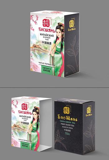 Green tea "Bioshan" Chinese 80 gr, wholesale фото 1