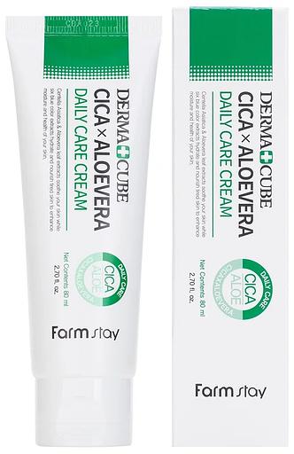 Soothing face cream with Asian centella and aloe FARM STAY Dermacube Cica & Aloevera Daily Care Cream WHOLESALE фото 1