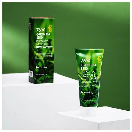 Пенка c зеленым чаем FARM STAY 76 Green Tea Seed Foam ОПТ фото 1