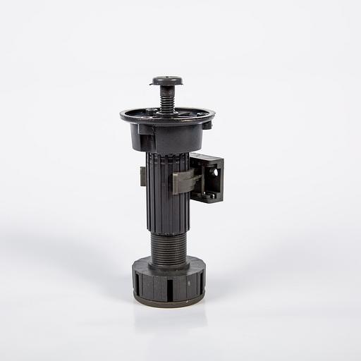 Регулируемая цокольная опора 100-140 мм с подпятником (с клипсой, усиленной планкой и подпятником), опт фото 1