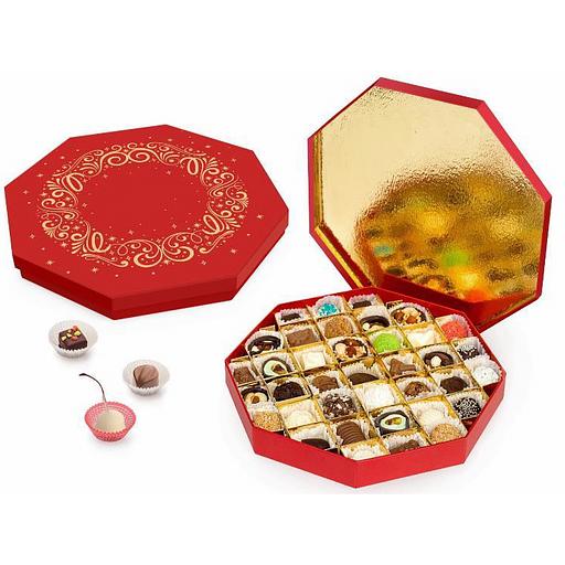 Коробка шоколадных конфет ручной работы Fradе́ «Восьмигранник» 37 конфет, 518 г фото 1