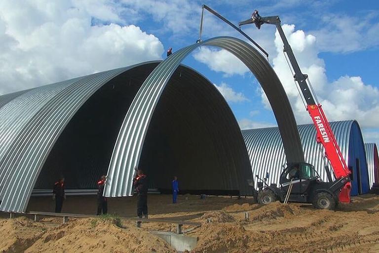 Рамасыз ангарды (жартылай шеңберлі) жобалау, өндіру және орнату фото 5