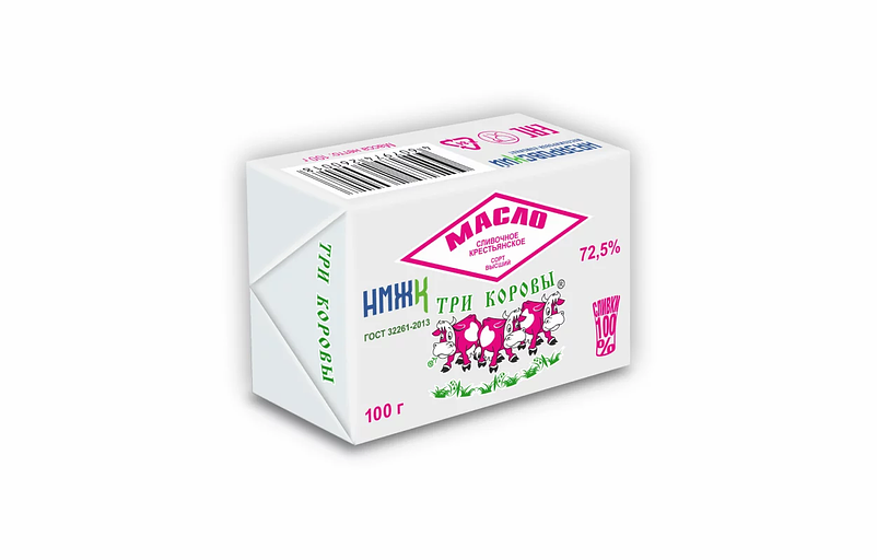 Масло сливочное «Крестьянское» 72,5 % 100 г ОПТ фото 1