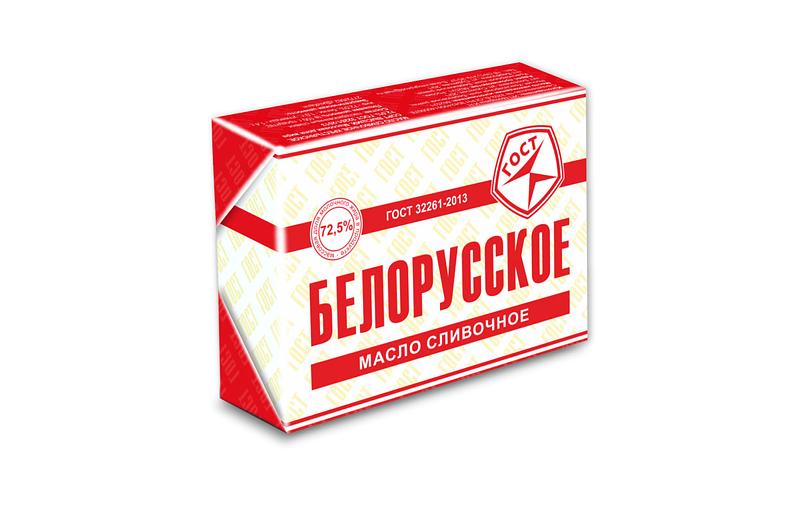 Масло сливочное Белорусское «Крестьянское» 72,5 % 400 г ОПТ фото 1