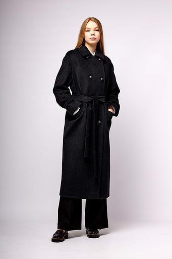 Женское демисезонное пальто деловое Mmoda чёрный, арт.2224139-1 фото 1