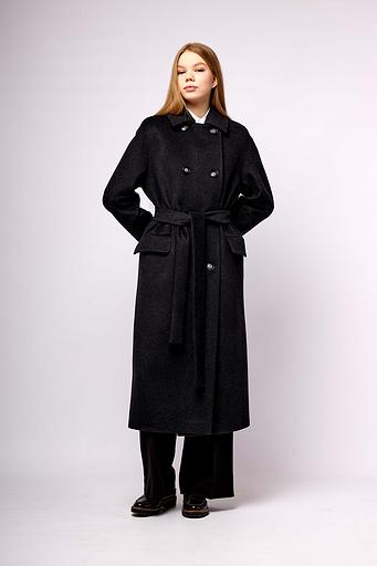 Женское демисезонное пальто деловое Mmoda чёрный, арт.2224139-1 фото 3